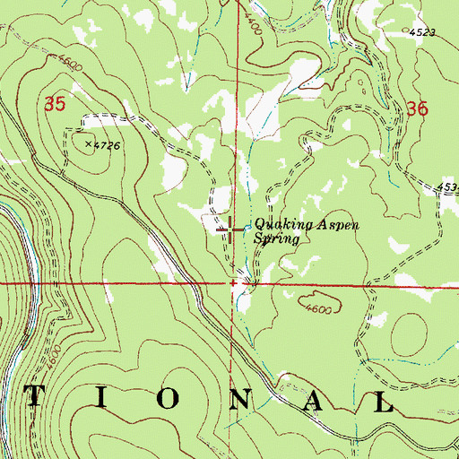 Topographic Map of Quaking Aspen Spring, OR