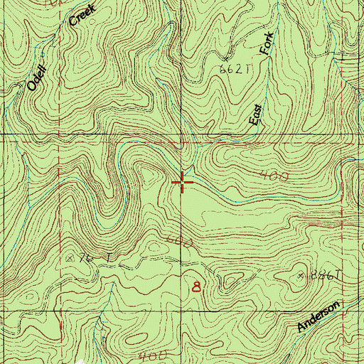 Topographic Map of Quarry Creek, OR