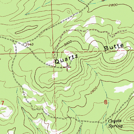 Topographic Map of Quartz Butte, OR