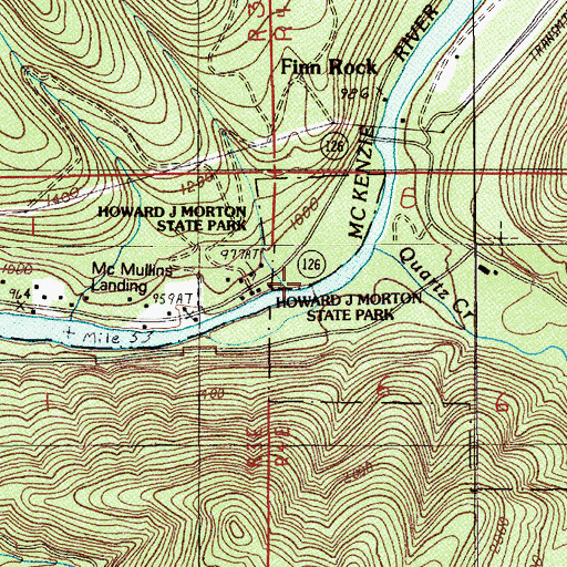Topographic Map of Quartz Creek, OR