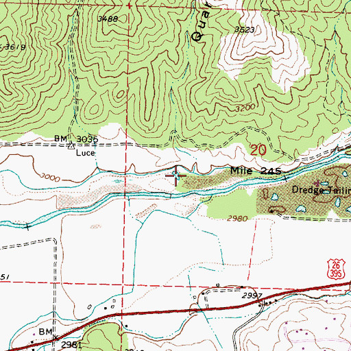 Topographic Map of Quartz Gulch, OR