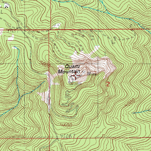 Topographic Map of Quartz Mountain, OR