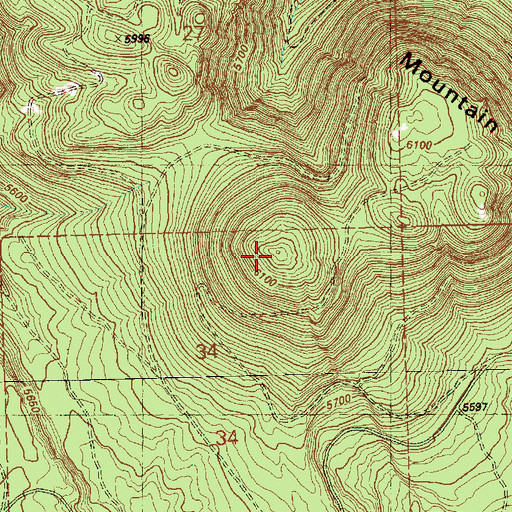 Topographic Map of Quartz Mountain, OR