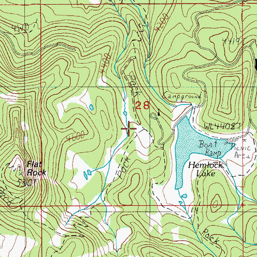 Topographic Map of Quartz Mountain Guard Station, OR