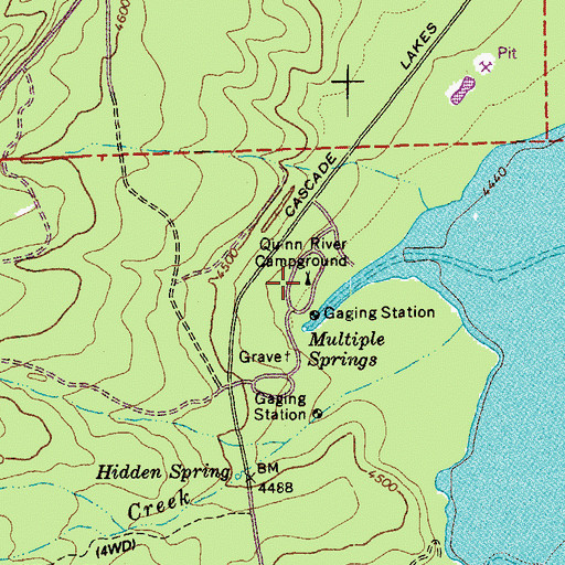 Topographic Map of Quinn River Recreation Site, OR