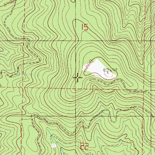 Topographic Map of Ragged Rocks Trail (historical), OR
