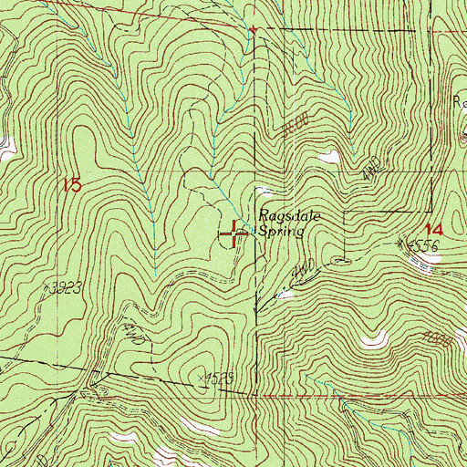 Topographic Map of Ragsdale Spring, OR