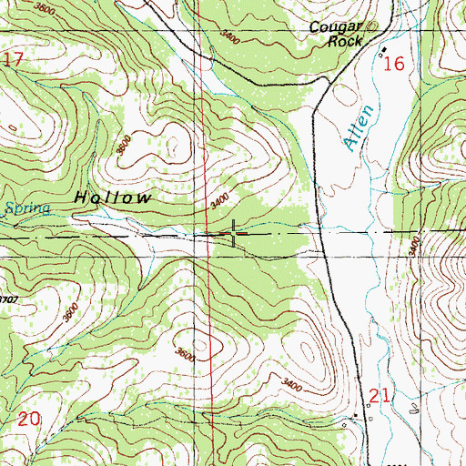 Topographic Map of Rail Canyon, OR