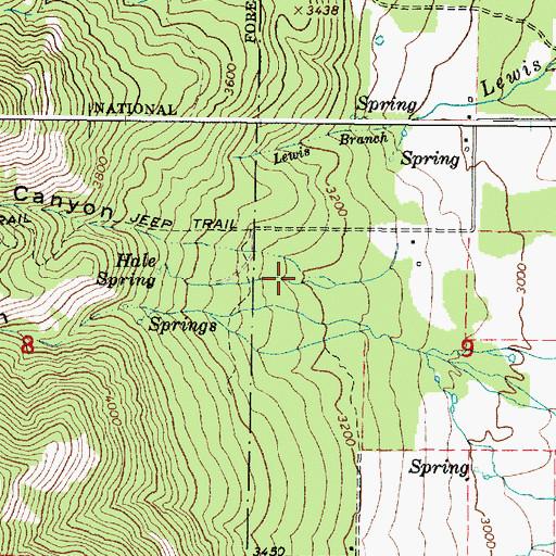 Topographic Map of Rail Canyon, OR
