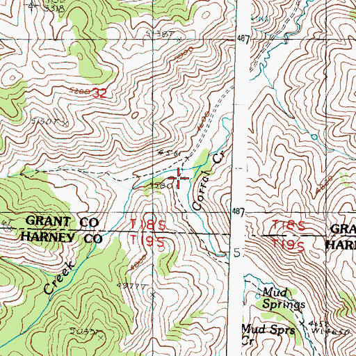 Topographic Map of Rail Creek, OR