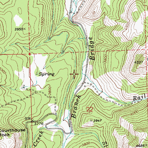 Topographic Map of Rail Creek, OR