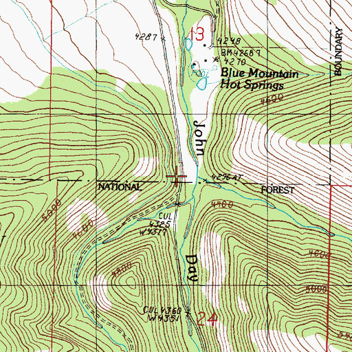 Topographic Map of Rail Creek, OR