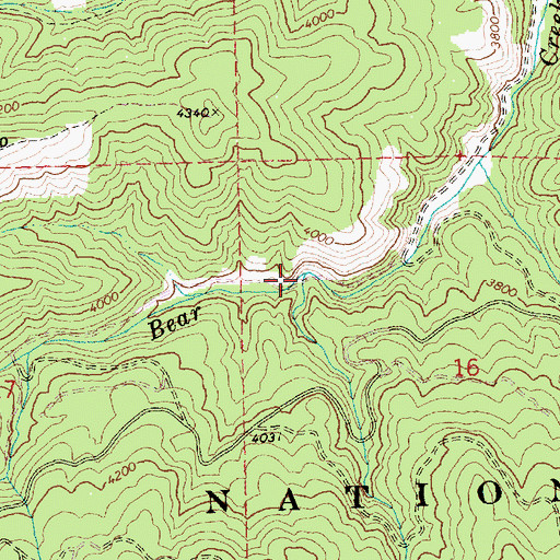 Topographic Map of Rail Creek, OR