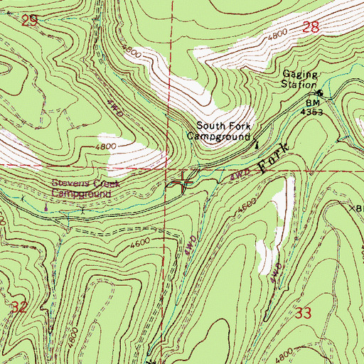 Topographic Map of Rail Gulch, OR