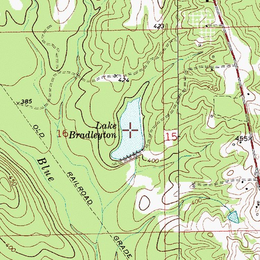 Topographic Map of Lake Bradleyton, AL
