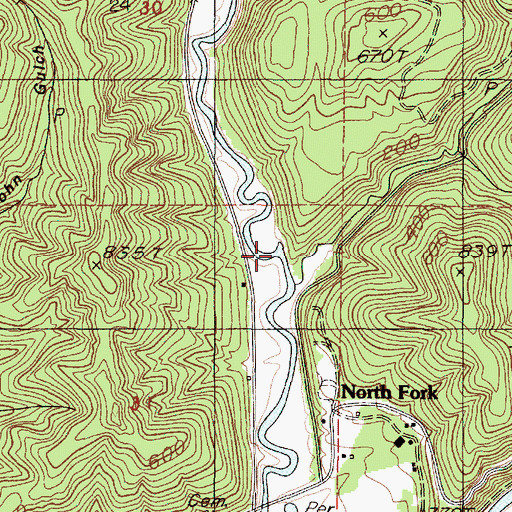 Topographic Map of Railroad Creek, OR