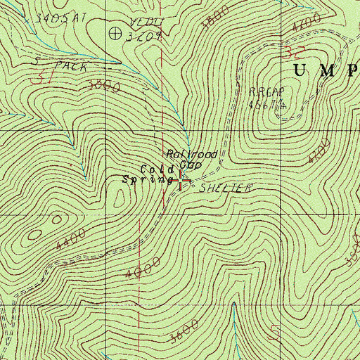 Topographic Map of Railroad Gap, OR
