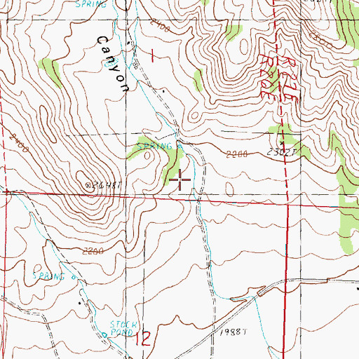 Topographic Map of Rains Canyon, OR