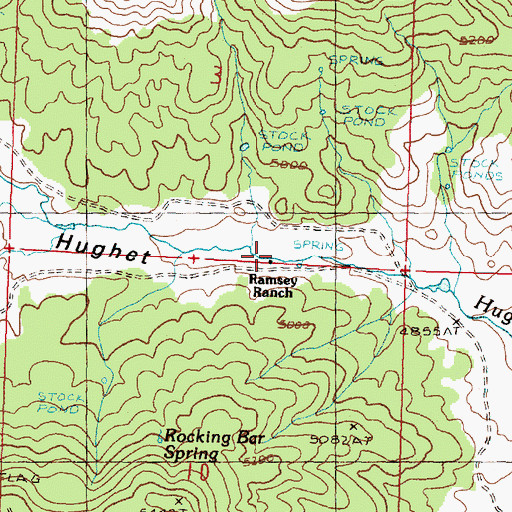 Topographic Map of Ramsey Ranch, OR