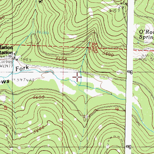 Topographic Map of Ranger Station Camp (historical), OR