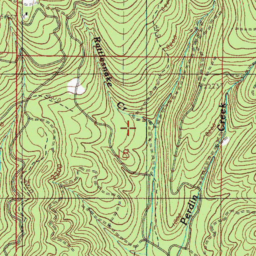 Topographic Map of Rattlesnake Creek, OR