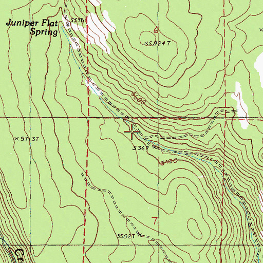 Topographic Map of Rattlesnake Trail, OR