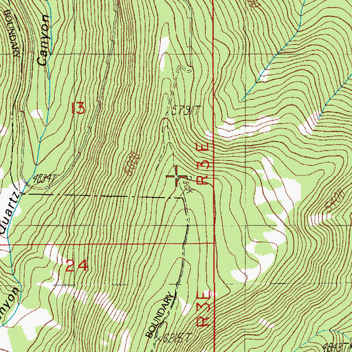 Topographic Map of Rattlesnake Way, OR