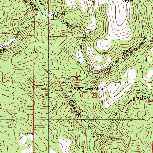 Topographic Map of Red Gulch, OR