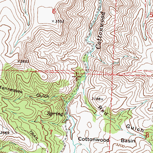 Topographic Map of Red Gulch, OR