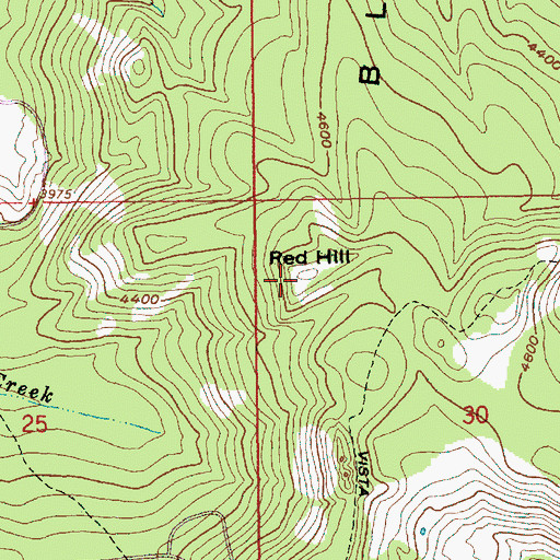 Topographic Map of Red Hill, OR