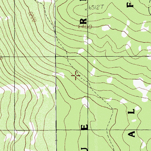 Topographic Map of Red Lake Trail, OR