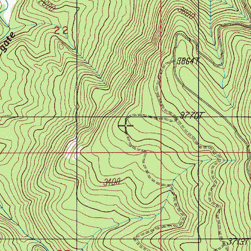 Topographic Map of Red Mountain Trail, OR