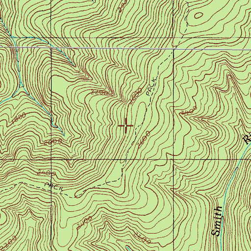 Topographic Map of Red Mountain Trail, OR
