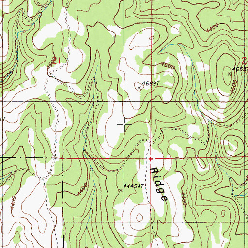 Topographic Map of Red Ridge, OR