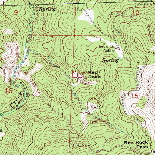Topographic Map of Red Rock, OR
