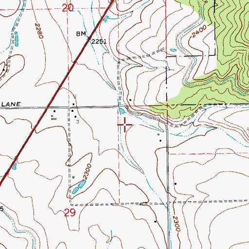 Topographic Map of Red Shed Canyon, OR