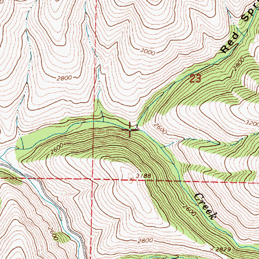 Topographic Map of Red Spring Canyon, OR