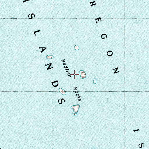 Topographic Map of Redfish Rocks, OR