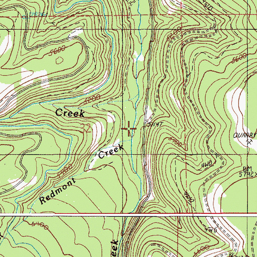 Topographic Map of Redmont Creek, OR