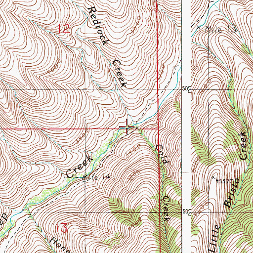 Topographic Map of Redrock Creek, OR