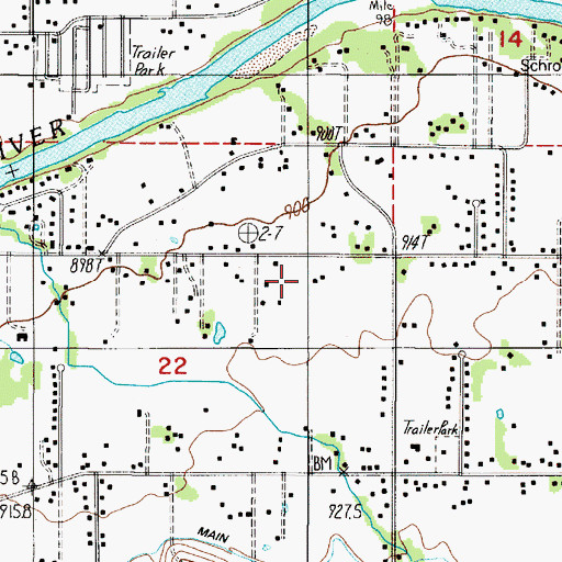 Topographic Map of Redwood Elementary School, OR