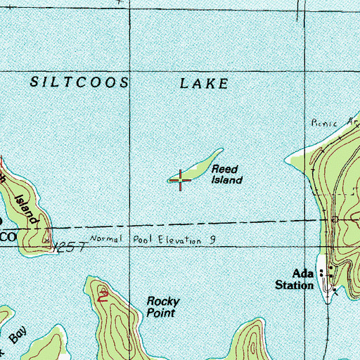 Topographic Map of Reed Island, OR
