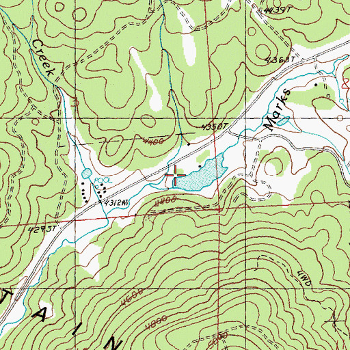 Topographic Map of Reilly Creek, OR