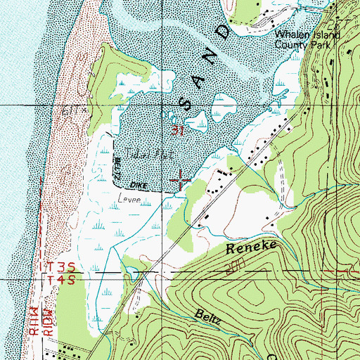 Topographic Map of Reneke Creek, OR
