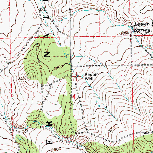 Topographic Map of Reuter Well, OR