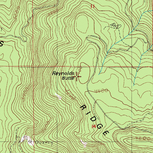 Topographic Map of Reynolds Butte, OR