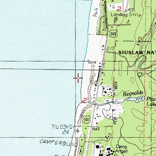 Topographic Map of Reynolds Creek, OR