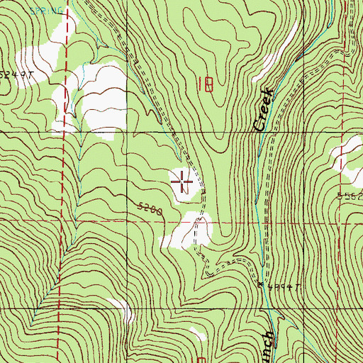 Topographic Map of Reynolds Creek Trail, OR