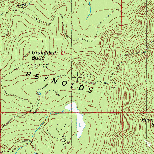 Topographic Map of Reynolds Ridge, OR
