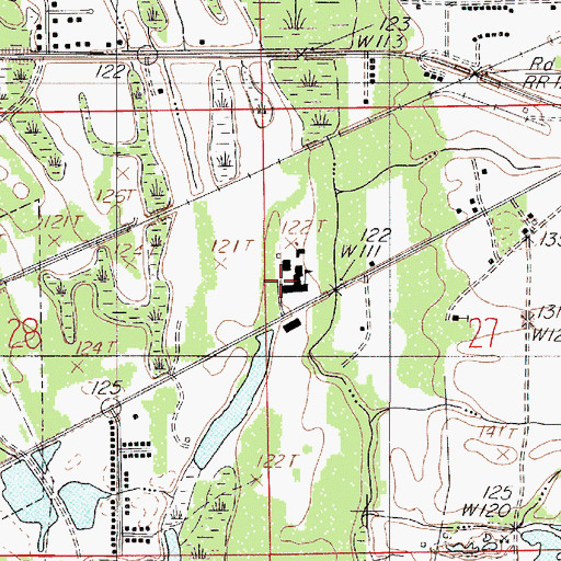 Topographic Map of Brantley High School, AL